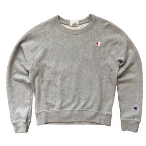Champion Mens Gray Reverse Weave Crew Neck Sweatshirt Size S
